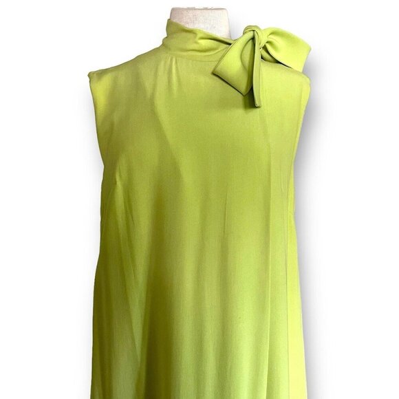 Vintage 1960s Elizabeth Arden Womens Jumpsuit Sz Large Lime Green Wide Leg Mod - Picture 5 of 14